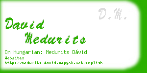 david medurits business card